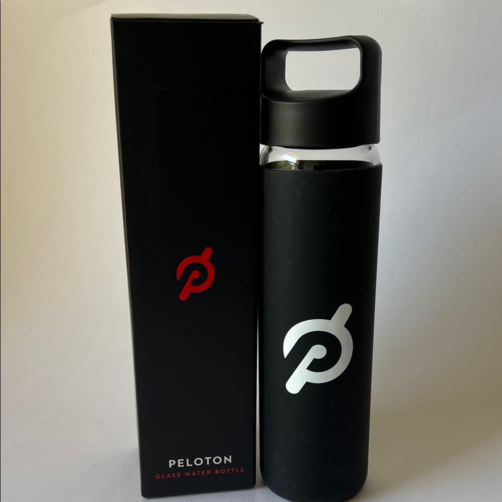 Peloton Black Water Bottle with White Logo